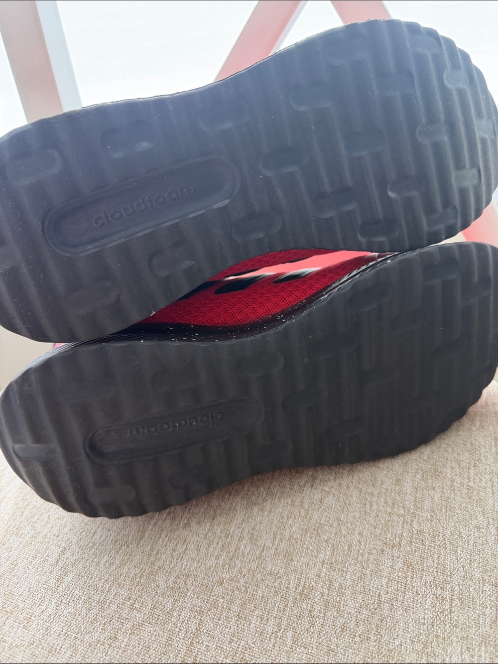 adidas Red and Black Athletic Sneakers - Picture 4 of 5
